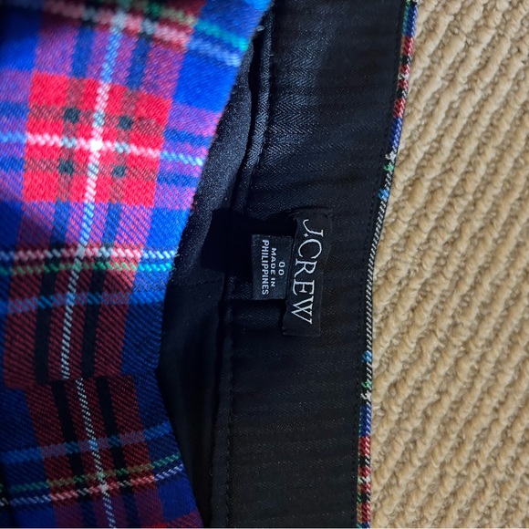 J.Crew Sydney Holiday plaid pants size 00 - Picture 7 of 11